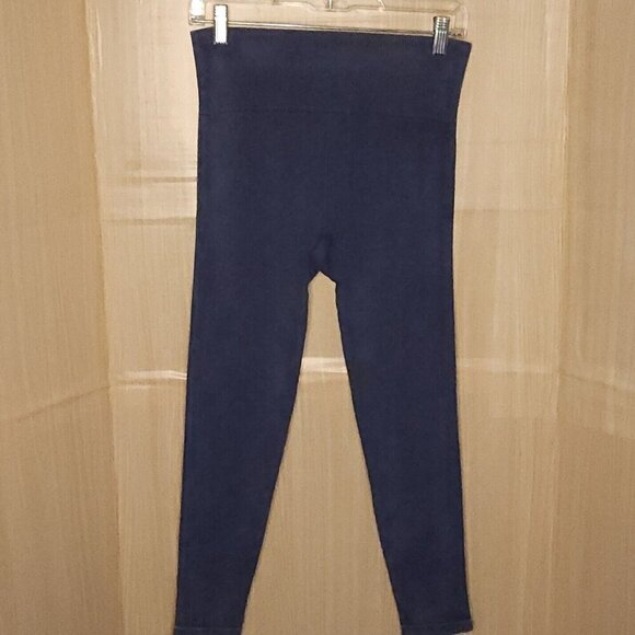 Joy Lab Denim Look Ribbed Athletic Leggings Medium - Picture 4 of 6